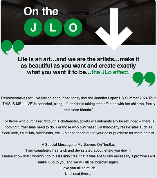 The JLo magic is fading fast