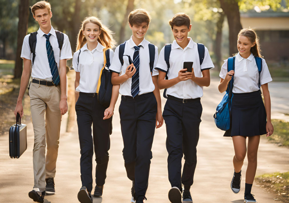 Get off those phones.