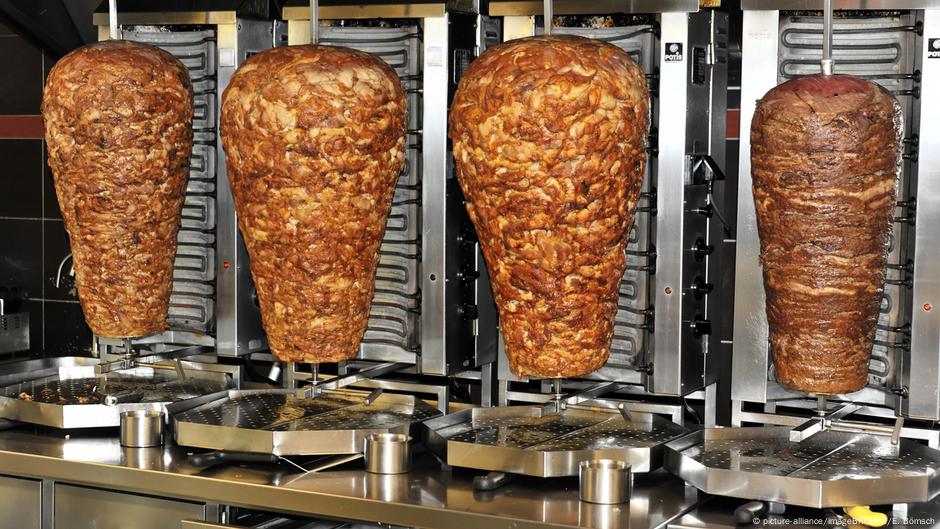 Classic kebab cooking.